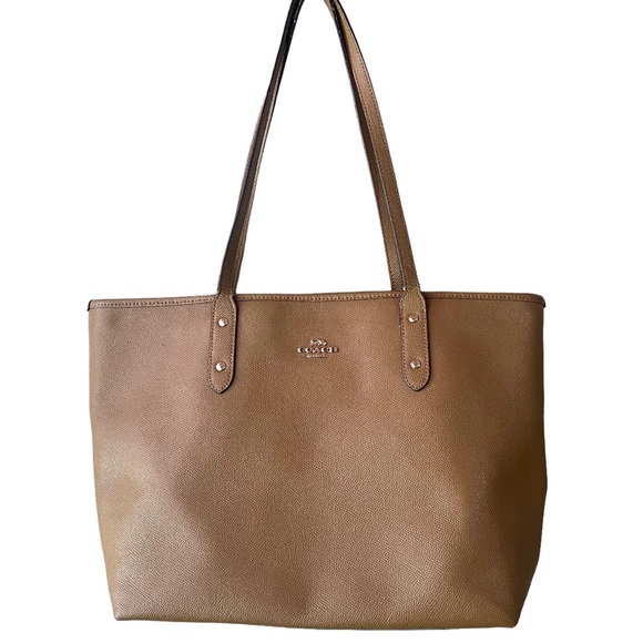 Coach Leather Brown Purse Tote Medium Size - Picture 1 of 13